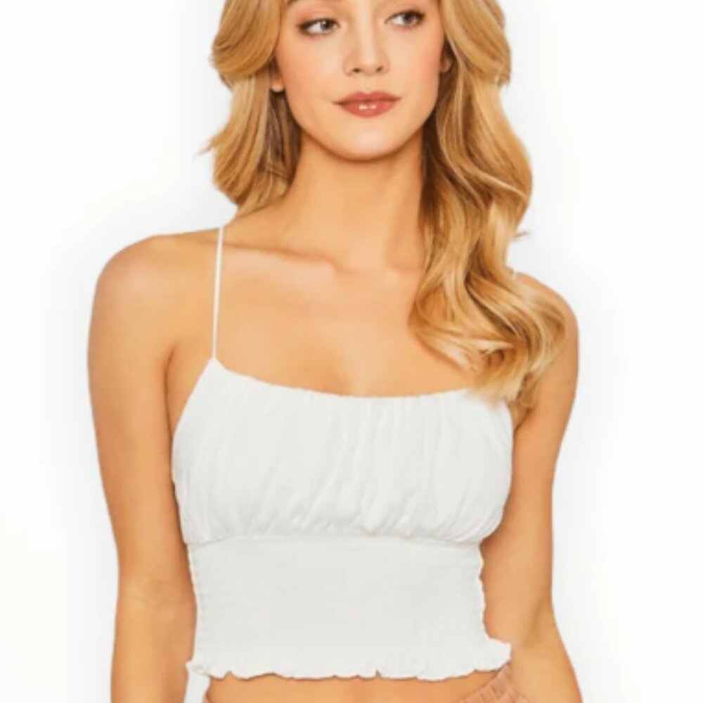 White cropped Cami Top